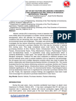 An Empirical Study of Key Factors Influencing Consumer's Purchase Intention Towards Electric Vehicle in Bangkok Metropolis, Thailand