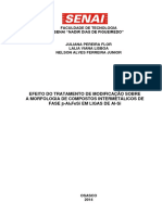 EFEITO DO TRATAMENTO DE MODIFICAÇÃO SOBRE A MORFOLOGIA DE COMPOSTOS INTERMETÁLICOS DE FASE beta-Al5FeSi EM LIGAS DE Al-Si 