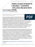 En Une Semaine, On Peut Acquérir 6 À 8 Décibels de Plus : Comment Changer de Voix, Avec Des Pros de La Technique Vocale