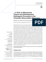 The Role of Attachment Trauma and Disintegrative Pathogenic Processes in The Traumatic-Dissociative Dimension