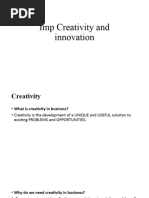 Imp Creativity and Innovation