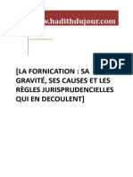 La Fornication: Sa Gravité, Ses Causes Et Les Règles Jurisprudencielles Qui en Decoulent