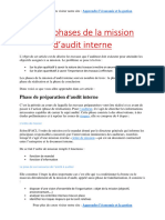 Les 3 Phases de La Mission D'audit Interne