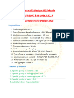 Concrete Mix Design-M25 Garde IS-456:2000 & IS-10262:2019 Concrete Mix Design-M25