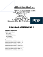 DBMS LAB ASSIGNMENT 2 New