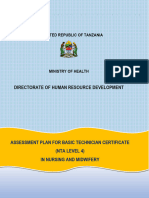 Assesment Plan Nta Level 4-1