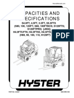 Capacities and Specifications