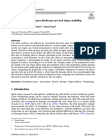 Effect of Distrubed Zone Thickness On Rock Slope Stability