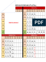 TIMETABLE (25-30 Dec)