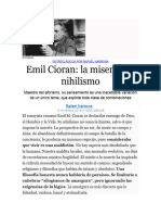 Cioran La Miseria Del Nihilismo