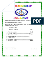 Econometrics Assignment For Group - 3