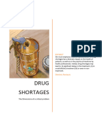 Drug Shortages-The Dimensions of A Critical Problem