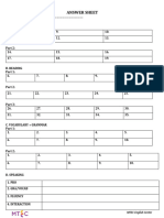 5 Bản - (SAPPHIRE D) - (ANSWER SHEET)