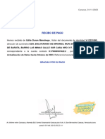 Recibo de Pago: de Baruta, Barrio Las Minas Calle Sur Casa Nro 317, La Cantidad de Bs. 76,58