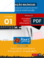 Ebook Educacao Bilingue Aprendizagem Significativa em Ingles e Portugues Unidade 1 Fourc Learning