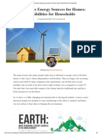 Alternative Energy Sources For Homes - New Possibilities For Households