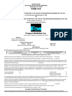 FORM 10-K: Transition Report Pursuant To Section 13 or 15 (D) of The Securities Exchange Act of 1934