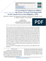 The Probability of Converting Fort Magsaysay Military Reservation To Solar Farms: Towards Generating Funds For The Armed Forces of The Philippines (AFP)