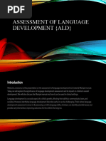 Assessment of Language Development (Ald)