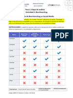 2.3 Plantilla de Benchmarking en Social Media