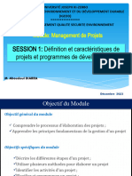 Session 1-D+®finition Et Caract+®ristiques de Projets Et Programmes de D+®veloppement