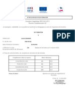 Attestation de Fin de Formation: Formation Linguistique OFII FL22 LOT 9 Parcours Complémentaire A2