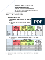 Informe Del Plan de Refuerzo Escolar 2023