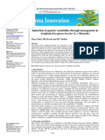 Induction of Genetic Variability Through Mutagenesis in Sorghum (Sorghum Bicolor (L.) Moench)