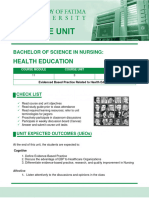 WEEK 10 CU 10 - Evidenced Base Practice in Health Education New