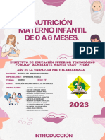 Nutrición Materno Infantil de 0 A 6 Meses.