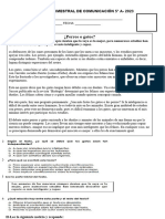 Examen Bimestral de Comunicación 5