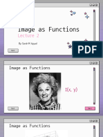 CV - Lecture 2 - Image As Functions