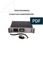 Operators Manual Kyodo Kg510 Base/Repeater