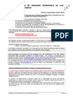 Formulaire de Demande Admission HUE 23 24