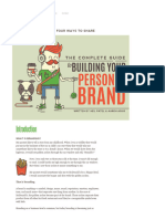 The Complete Guide To Building Your Personal Brand