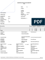 Construction Status Report