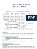 Preparation of Sheet Steel For Porcelain Enameling