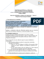 Guia de Actividades y Rúbrica de Evaluación - Tarea 4 - Proyecto Final (Juego de Roles)