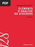 Eléments D'analyse Du Discours (Georges-Elia Sarfati)