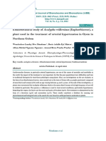 Ethnobotanical Study of Acalypha Wilkesiana (Euphorbiaceae), A Plant Used in The Treatment of Arterial Hypertension in Oyem in Northern Gabon