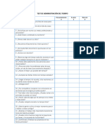 Test de Administración Del Tiempo