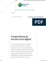 A Importância Da Escrita Na Era Digital Grafologia Brasil