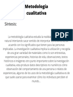 Síntesis:: Metodología Cualitativa