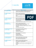 Course Plan - Logistics at UNICEF