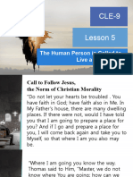 GRADE 9 CLE Lesson 5 - Human Person Is Called To Live A Moral Life