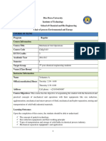 Mechanical Unit Operation Course Outline