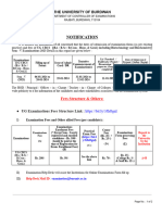 Notification: The University of Burdwan