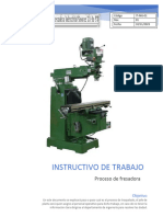 Instructivo de Trabajo para Fresadora