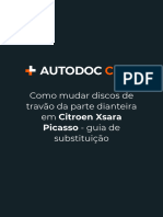 Como Mudar Discos de Travão Da Parte Dianteira em Citroen Xsara Picasso - Guia de Substituição