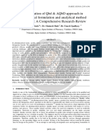 Implementation of QBD AQbD Approach in Pharmaceutical Formulation and Analytical Method Development A Comprehensive Research Review Ijariie18342 PDF